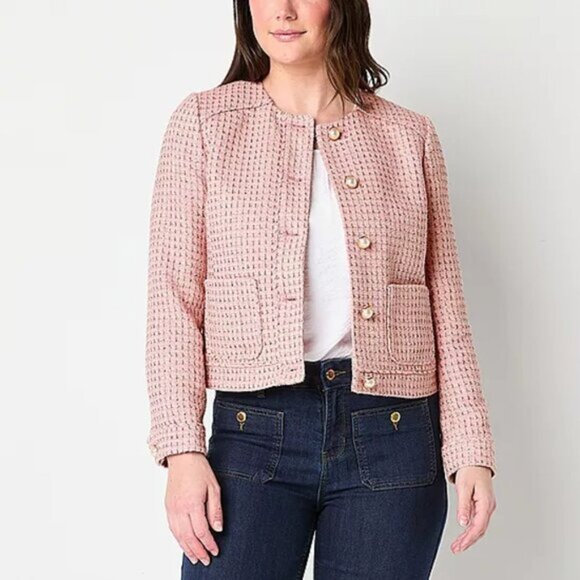 NEW! Liz Claiborne "Charleston Pink" Classic-Fit Blazer Size 16 - Picture 2 of 9